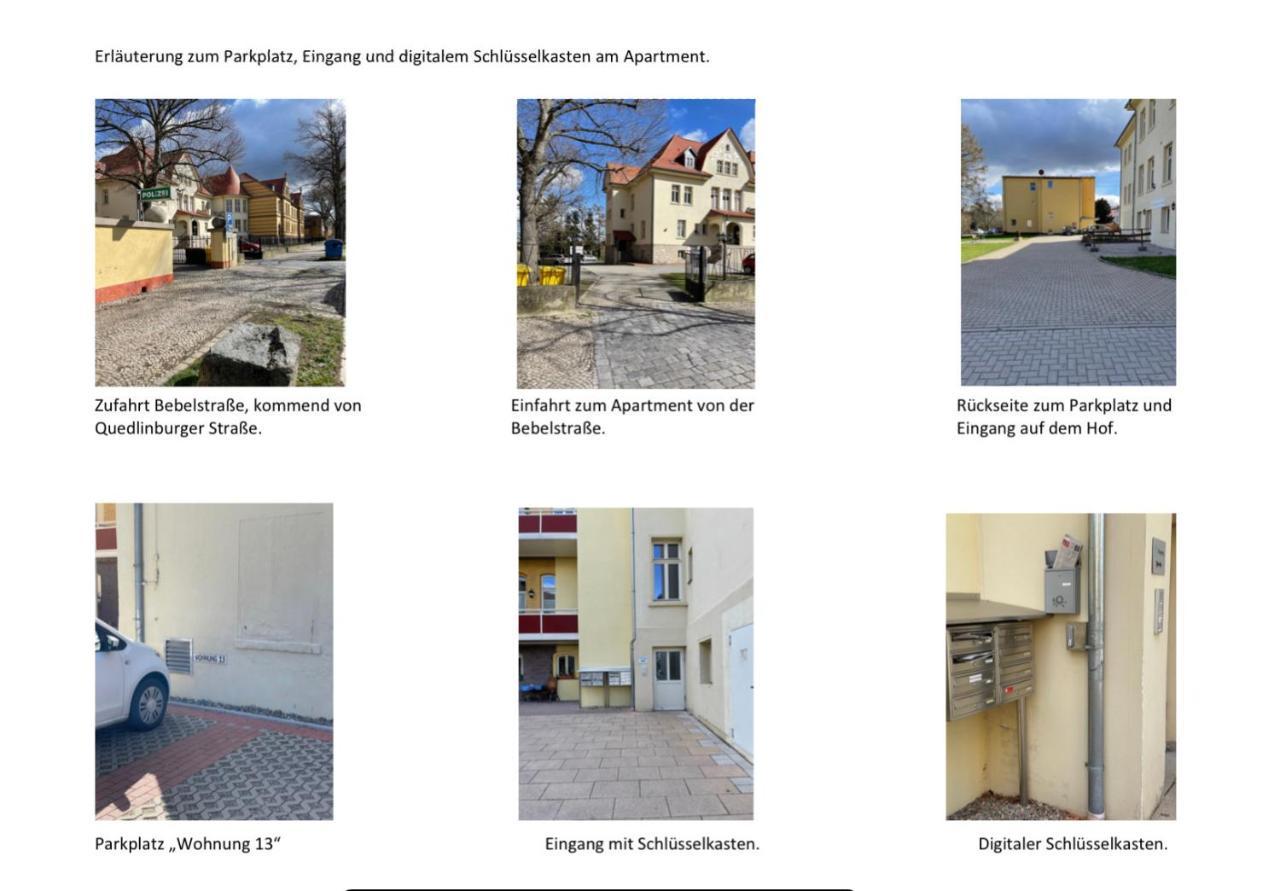 Apartment Zur Wiege Anhalts Ballenstedt Eksteriør billede